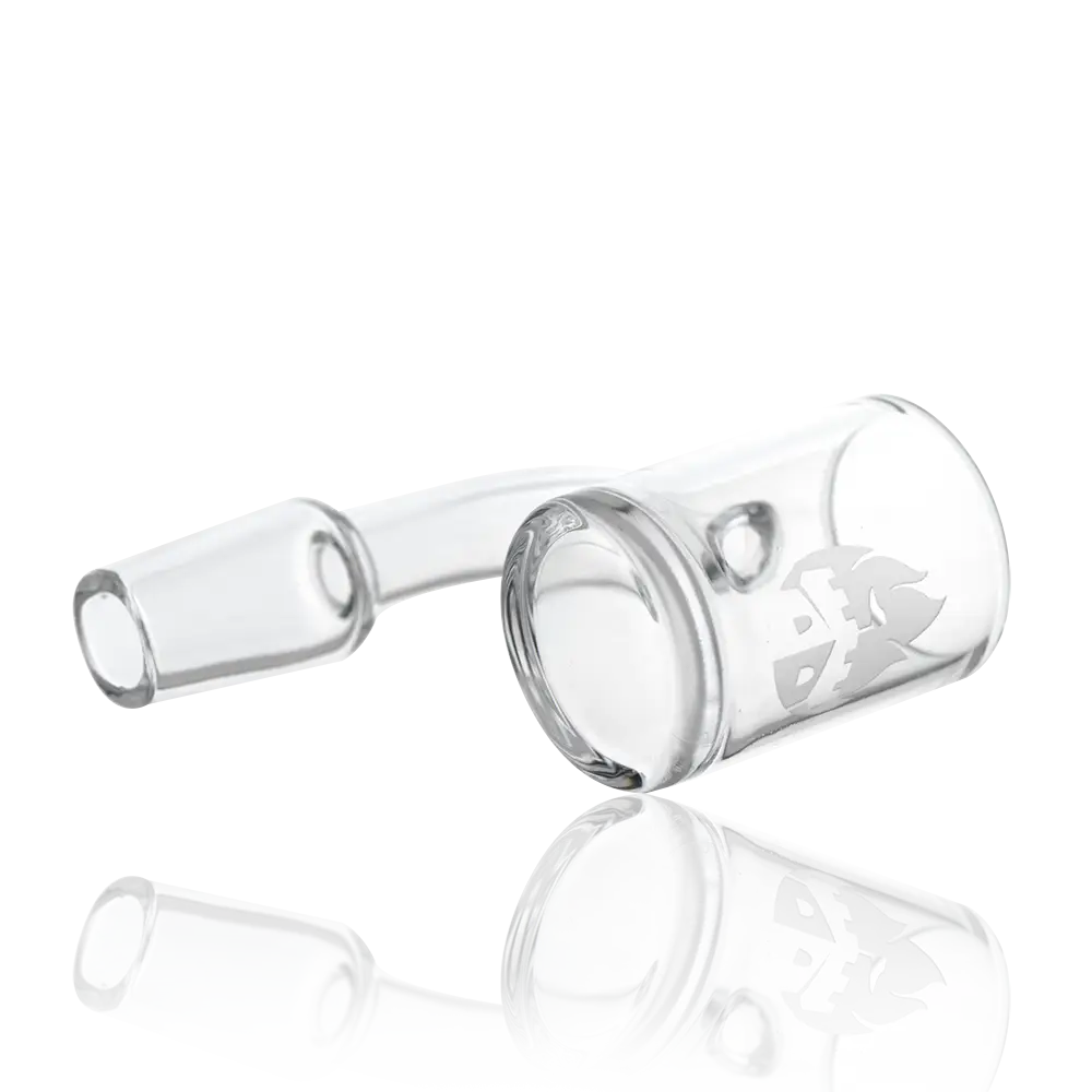 Clear Empire Glassworks quartz banger with frosted etched logo