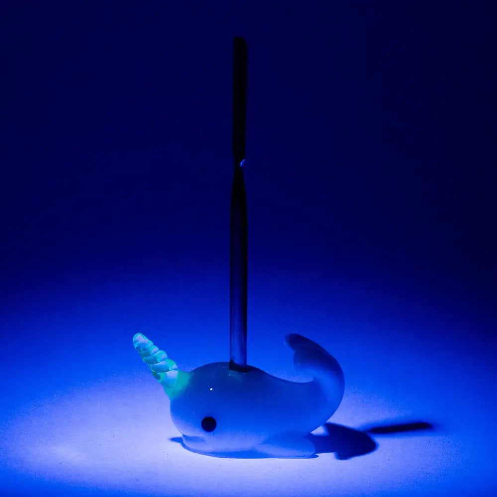 Empire Glassworks Radioactive Narwhal Dab Tool figurine
