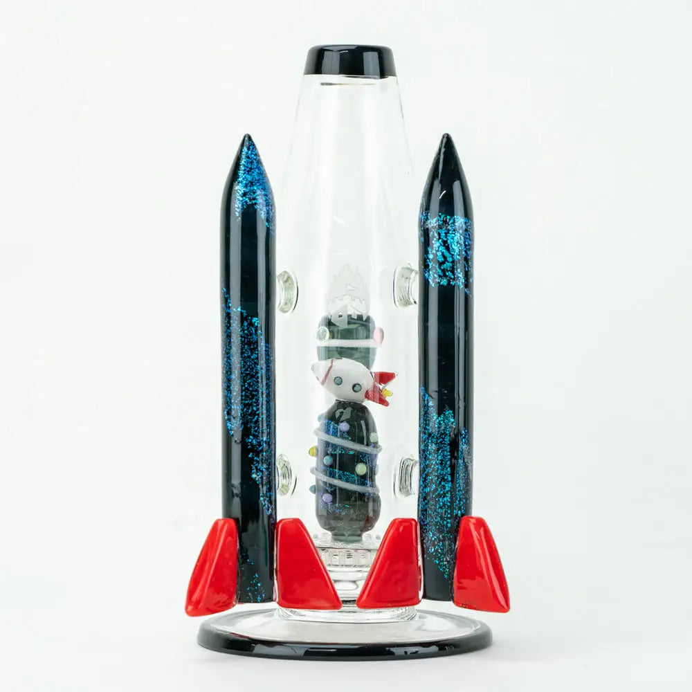 Empire Glassworks Rocket Ship Kit water pipe with glittery boosters and astronaut
