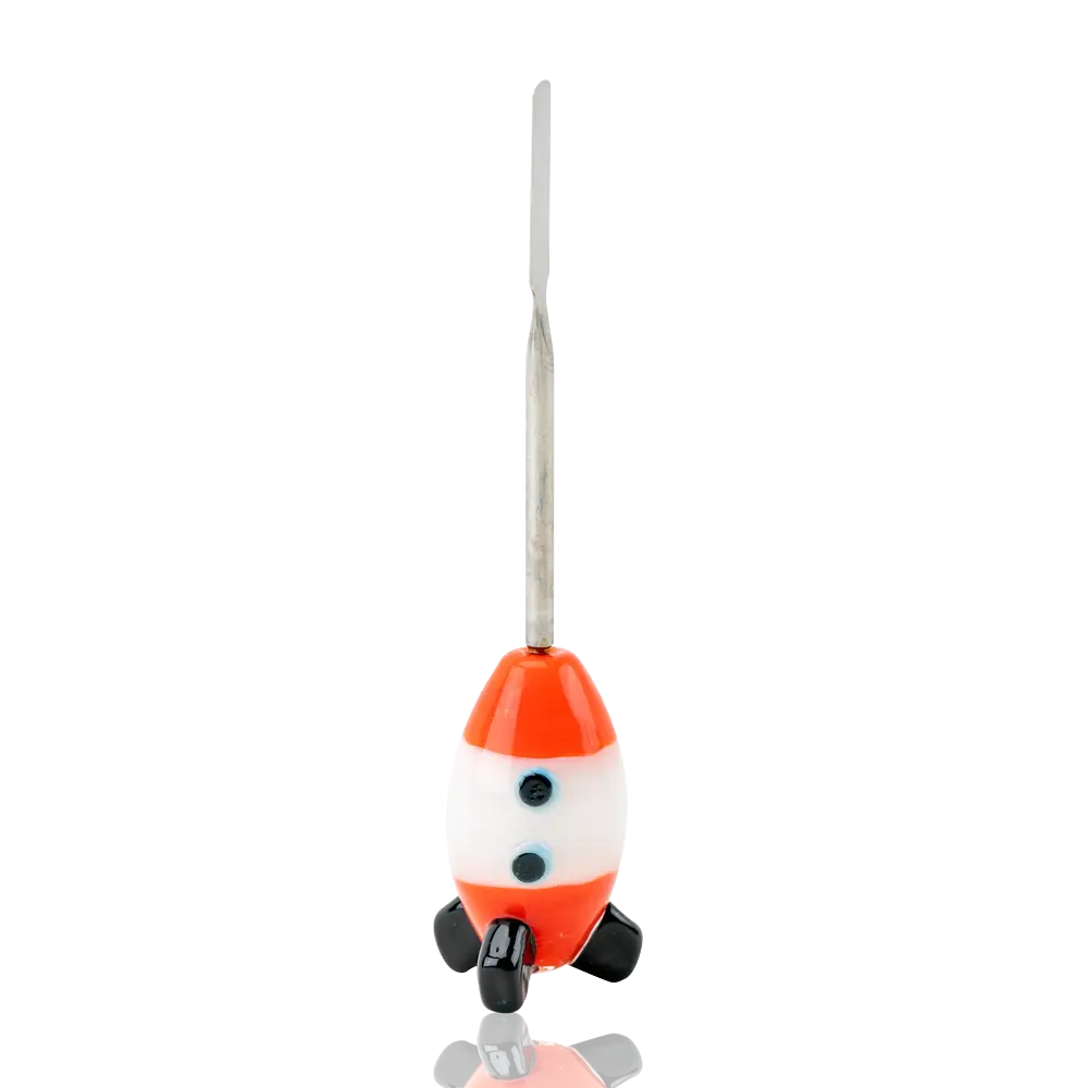 Empire glassworks space cruiser dab tool with orange rocket bobber
