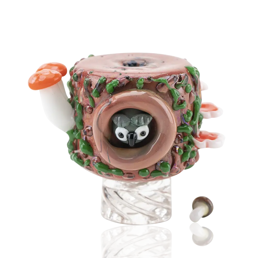 Empire Glassworks Spinner Cap Carb Cap Hooties Forest owl pipe