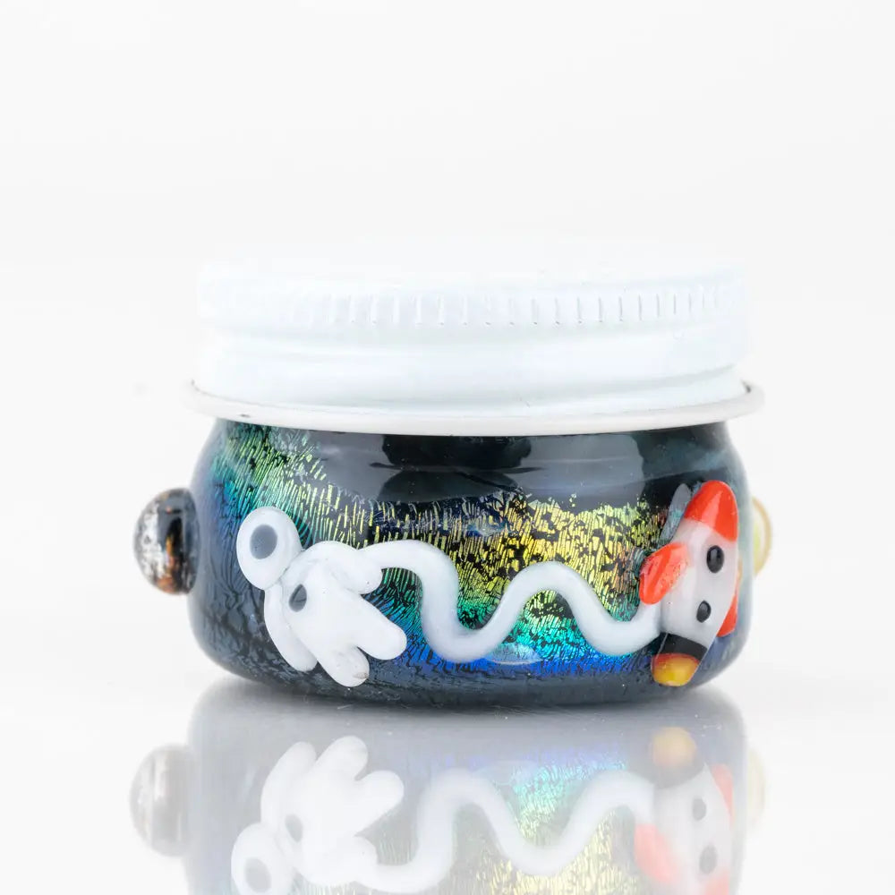 Empire Glassworks Terp Jar Across the Universe with astronaut and fish