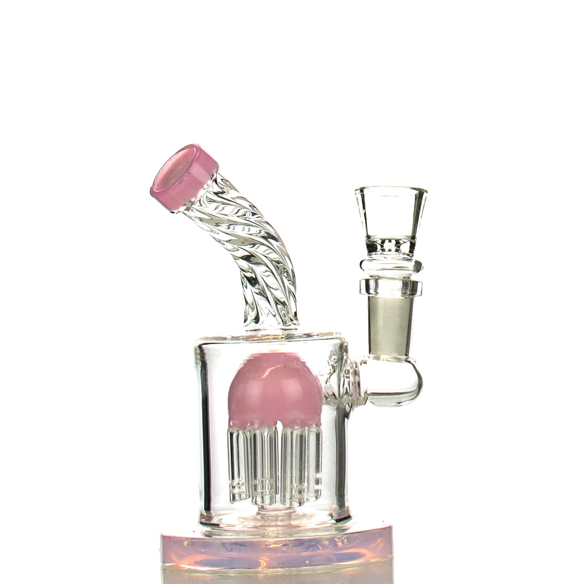 Compact Twisted Neck Water Pipe with Percolator