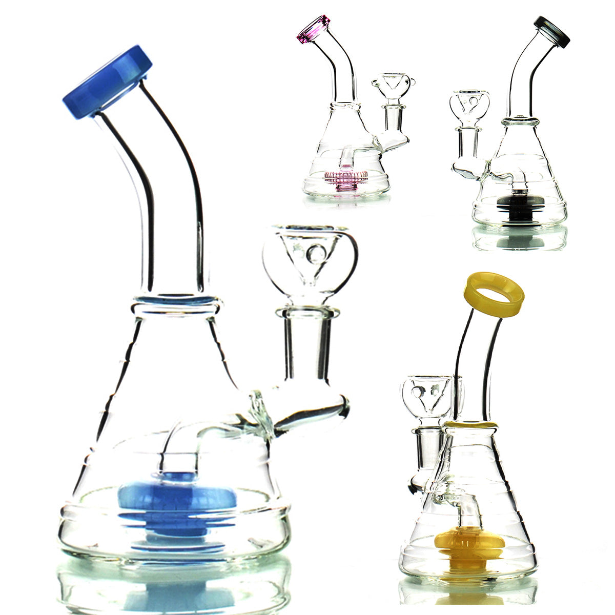 6-Inch Conical Ring Body Bong with Round Perc