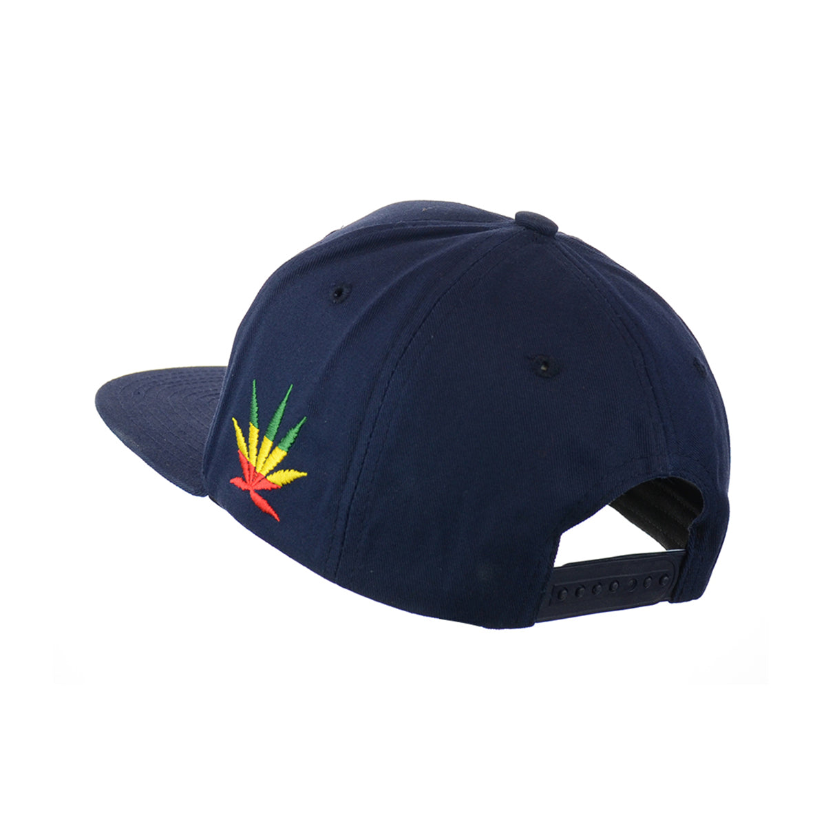 Good Vibes Rasta Leaf Embroidered Snapback Hat