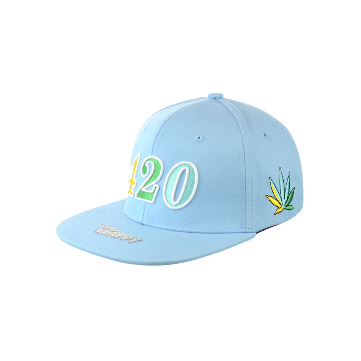 Premium Cotton Leaf Embroidered Snapback Hat