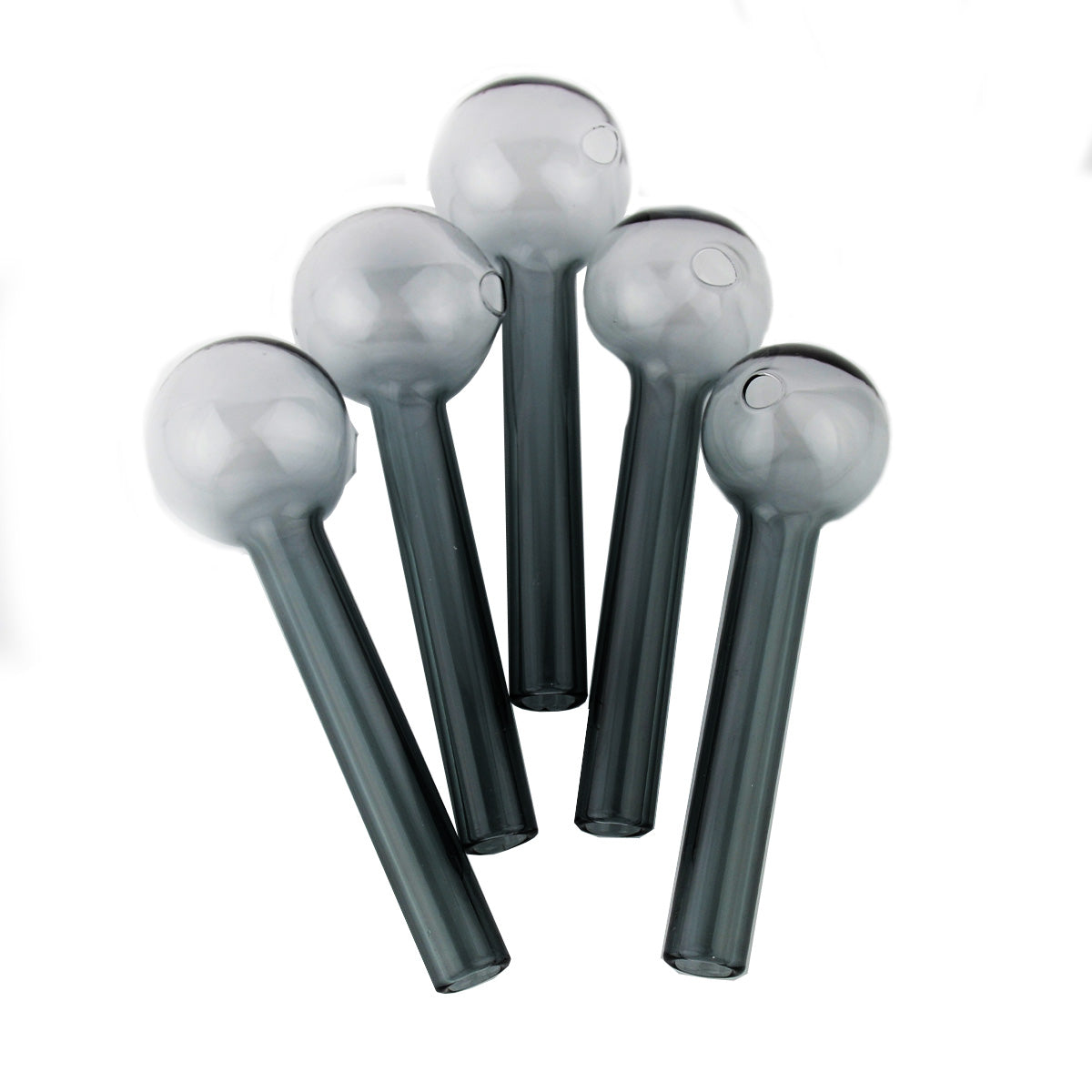 Compact Black Glass Oil Pipes - 25 Pack