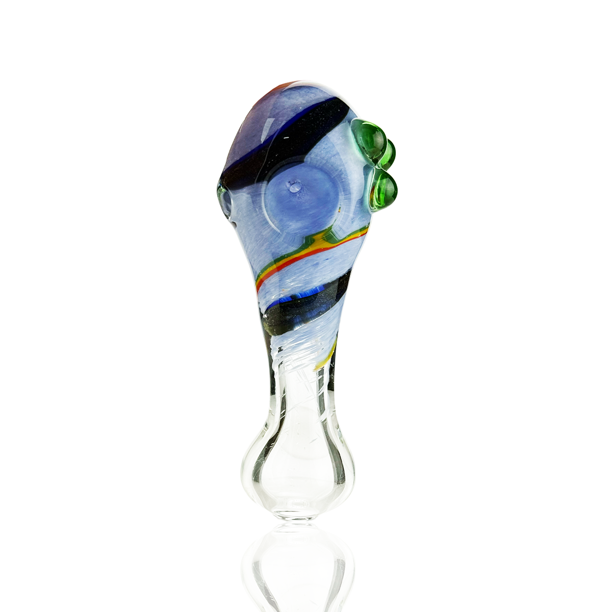Slime Frit Dichro Glass Spoon Pipe 4.5 Inch