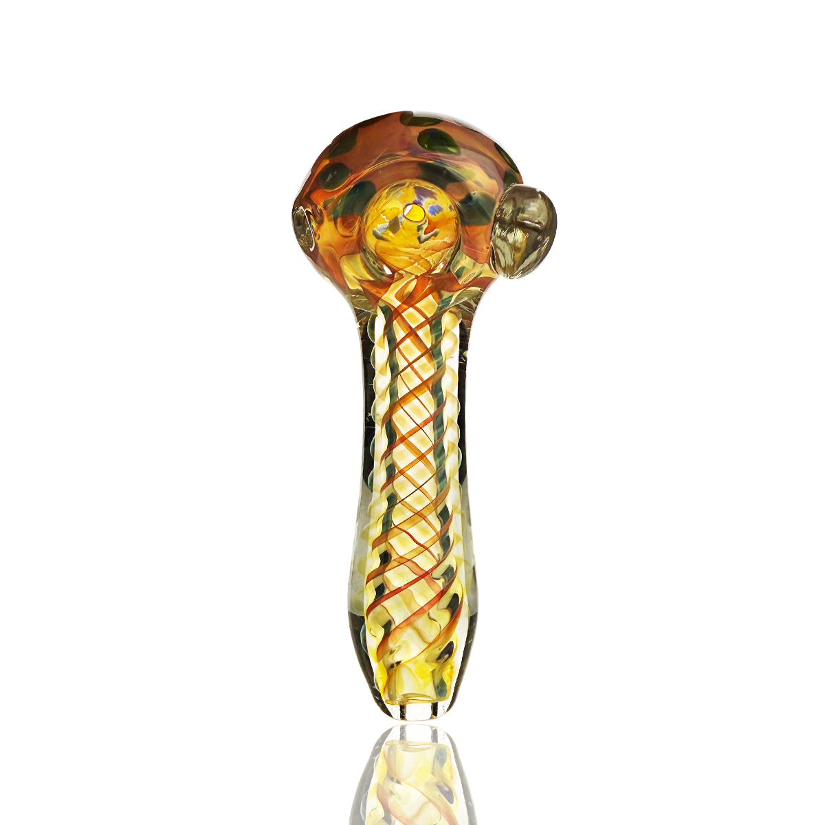 Artisan Gold Fume Spiral Hand Pipe 4.5 Inch