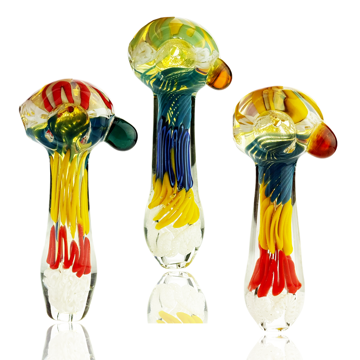 Rasta Art Glass Spoon Pipe (4 Inch)