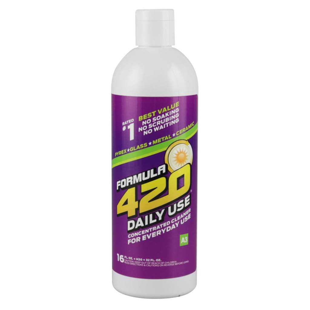 Bottle of Formula 420 Concentrated Daily Cleaning Solution 16oz makes 32oz