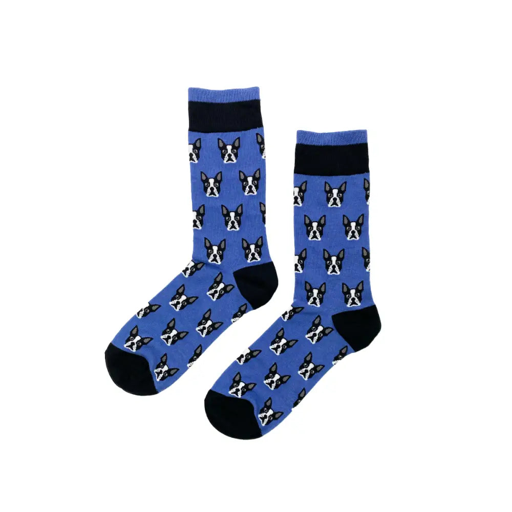 Blue French Bulldog Socks with a fun dog pattern for ultimate comfort and style