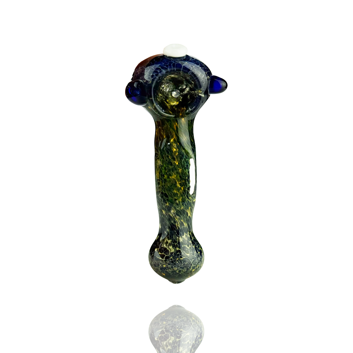 Artisanal Frit-Pressed Glass Hand Pipe