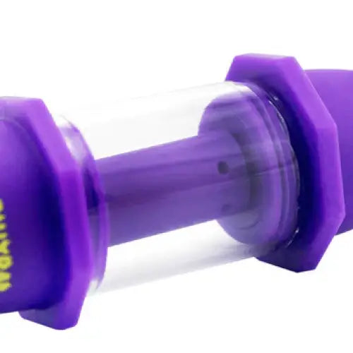 Purple plastic dumbbell with hexagonal ends for Waxmaid Nectar Collector glass chamber replacement