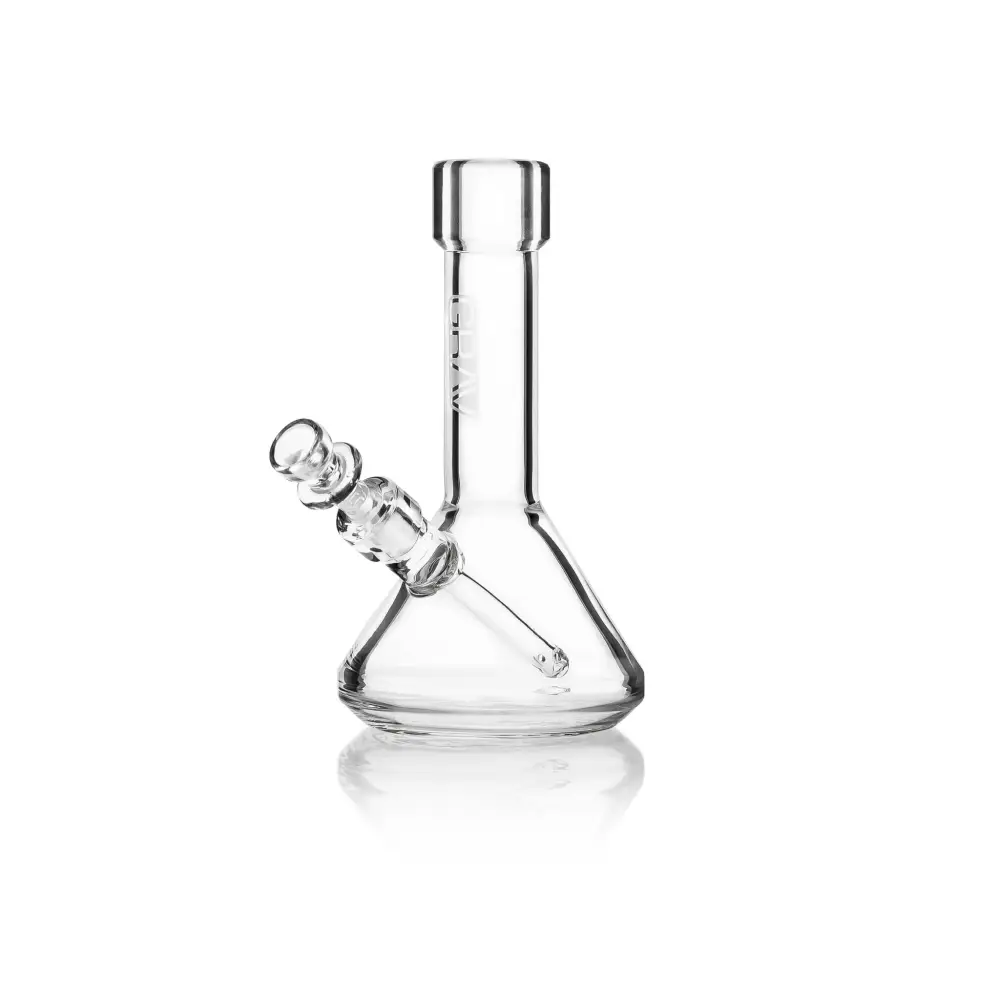 Clear glass Grav® Mini Beaker Bong 6 Inch Beaker Base for smooth smoking sessions