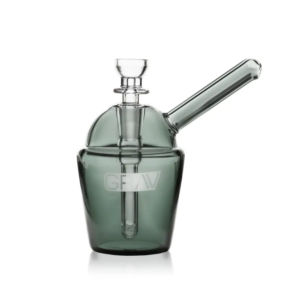 Gray Glass Bubbler from Grav Slush Cup Pocket for Smooth Cool Smoking Experience