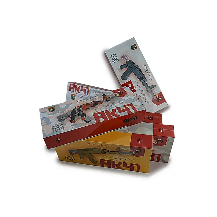 Gun shape electric nectar collector kit with Arsenal AK47 toy guns in red camo boxes