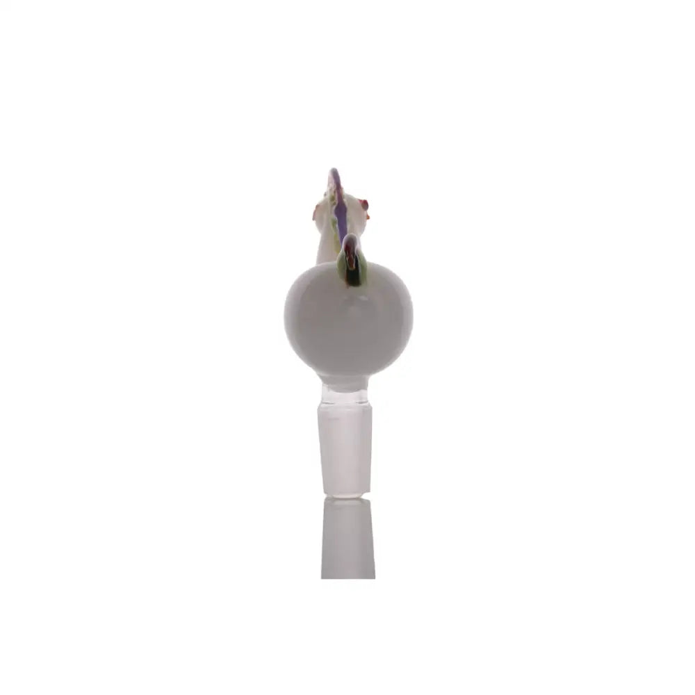 Heady style glass unicorn bong head with male joint for water pipes