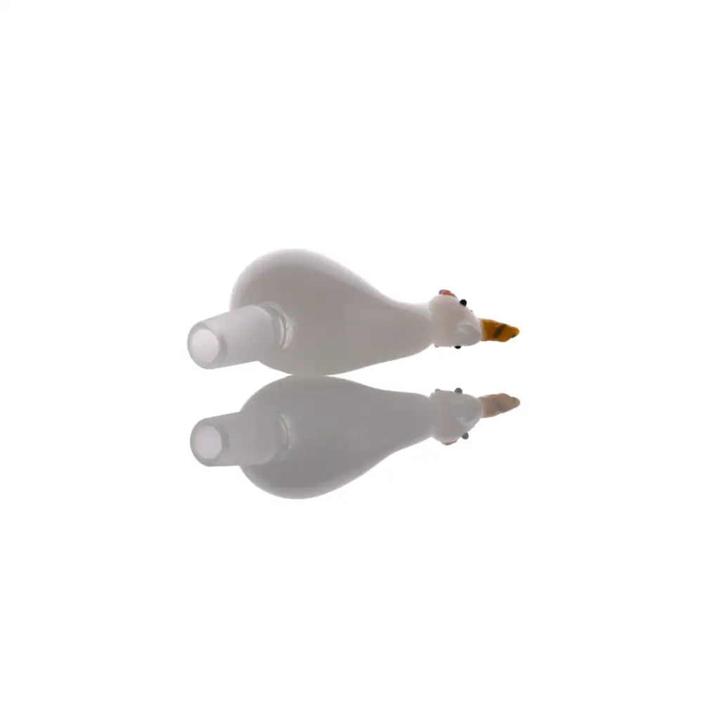 Heady style translucent white glass seagull male joint hand pipe