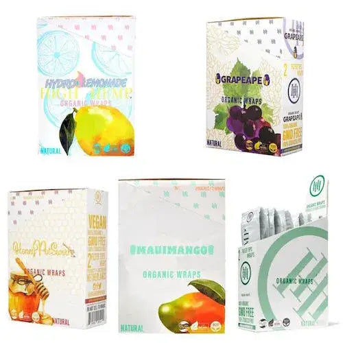 High Hemp organic blunt wraps: 5 flavors with iii logo