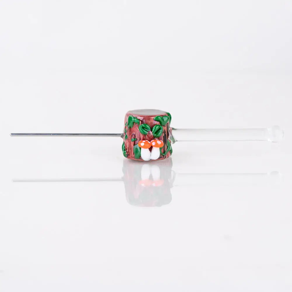 Hootie’s Forest poker wand by Empire Glassworks with glass bead forest scene