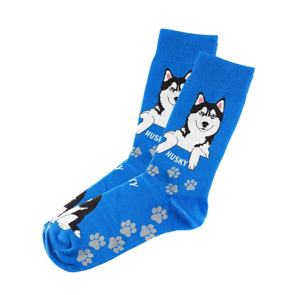 Blue Husky Socks Unisex with Unique Design for Comfort and Style