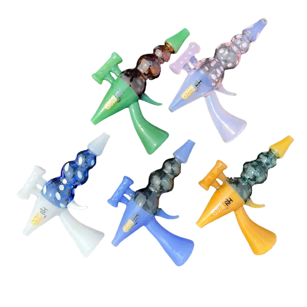 Colorful glass pipe guns featured in Raygun Novelty Glass Hand Pipe for stylish sessions