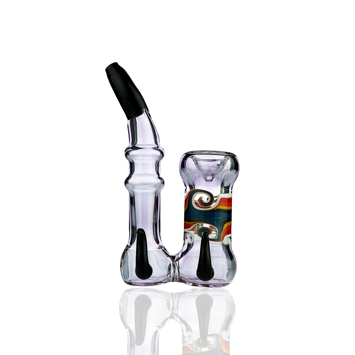 Purple Wig Wag Spoon Hand Pipe for Dry Herb