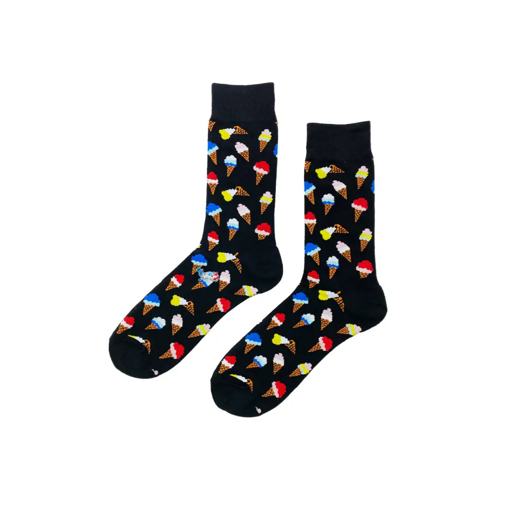 Black Ice Cream Cone Socks offering ultimate comfort and style for all styles of socks fits