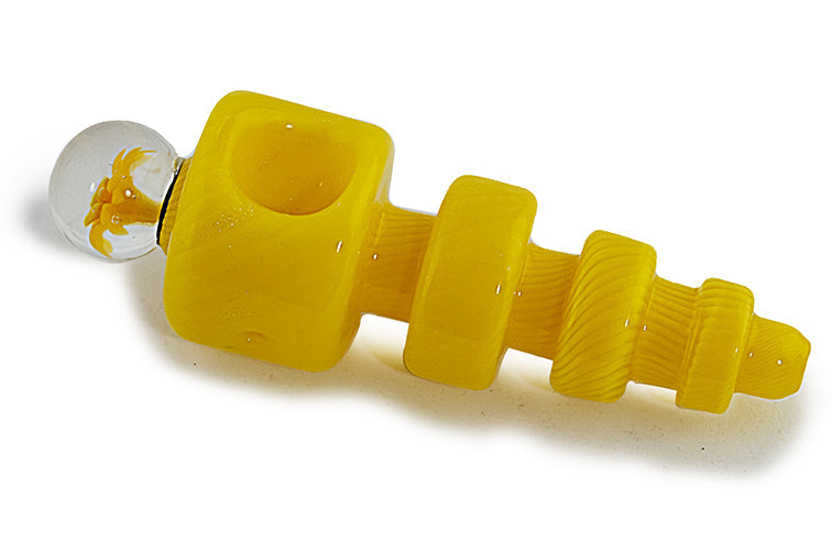 Artisan Flower Glass Pipe with Decorative Marble