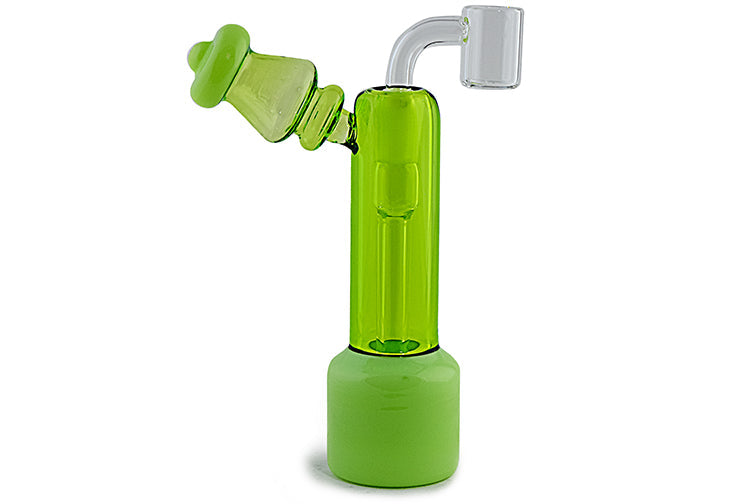 Milky Glass Straight Tube Dab Rig Kit