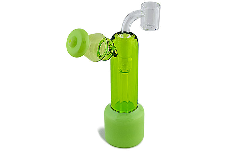 Milky Glass Straight Tube Dab Rig Kit