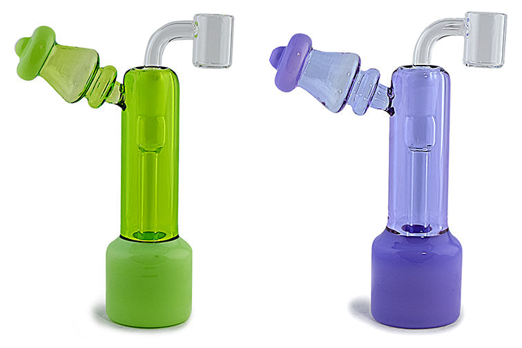 Milky Glass Straight Tube Dab Rig Kit