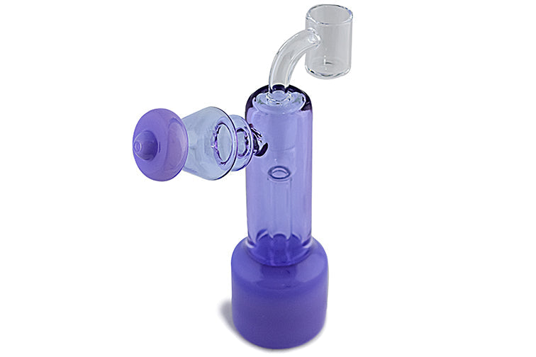 Milky Glass Straight Tube Dab Rig Kit