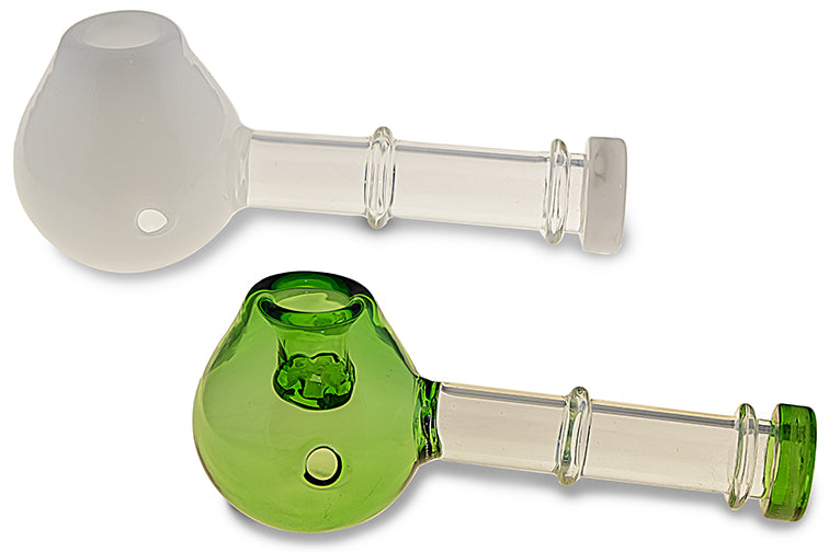 Compact Glass Herbal Pipe with Built-in Screen