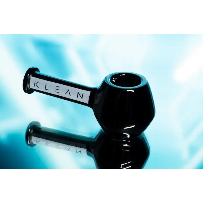 Klean Black Series heavy duty glass pipe for smoking, durable glass product display