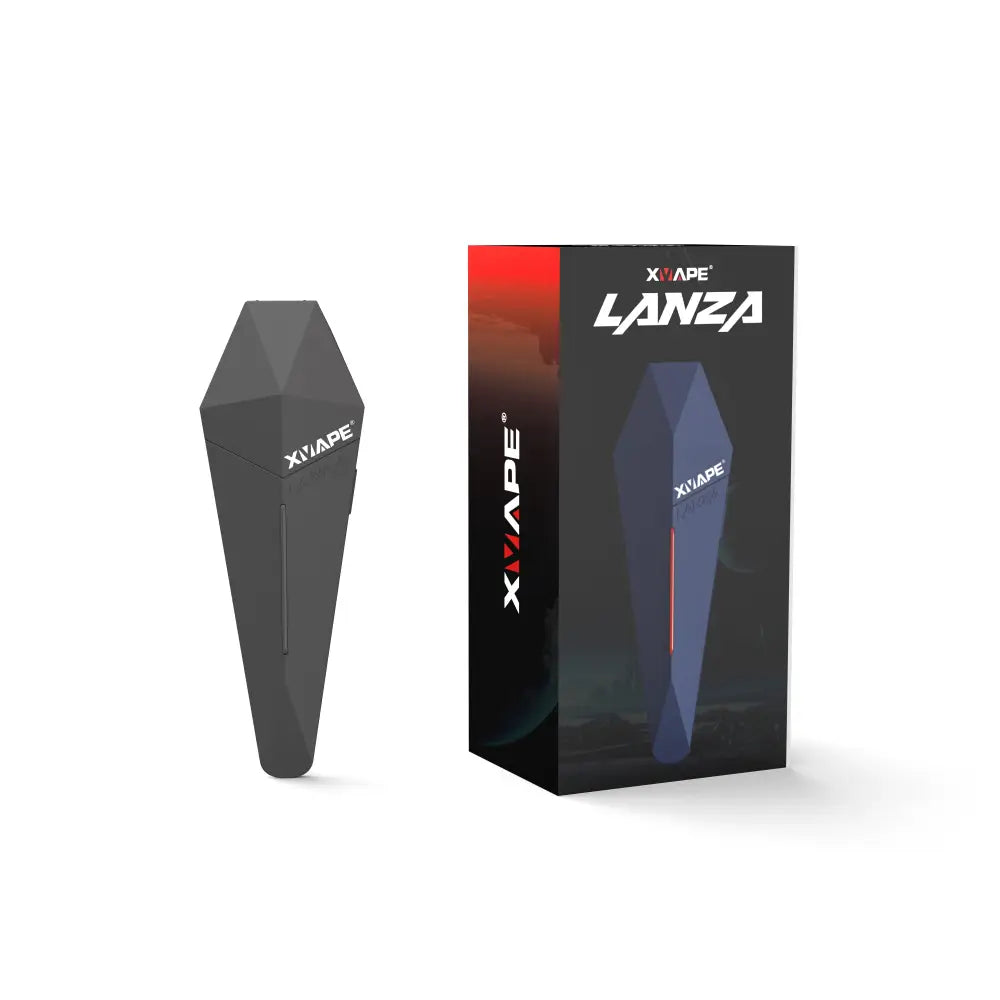 Black matte XVape Lanza dry herb vape with ceramic conductive heating and RGB LED
