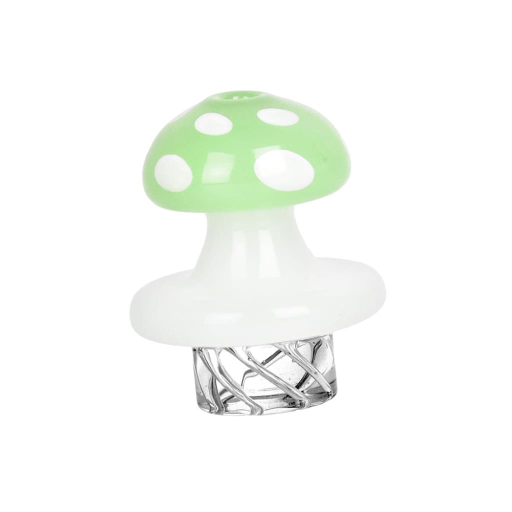 Mushroom Helix Carb Cap with Light Green Cap and Multi-directional Airflow