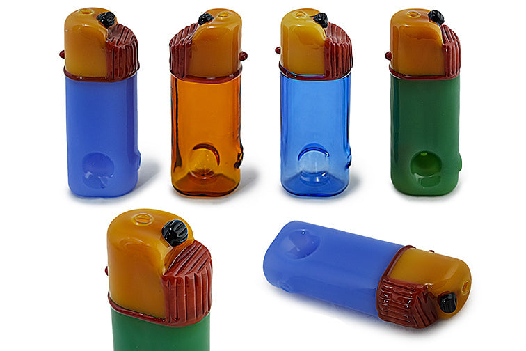 Vibrant Lighter Style Glass Hand Pipe