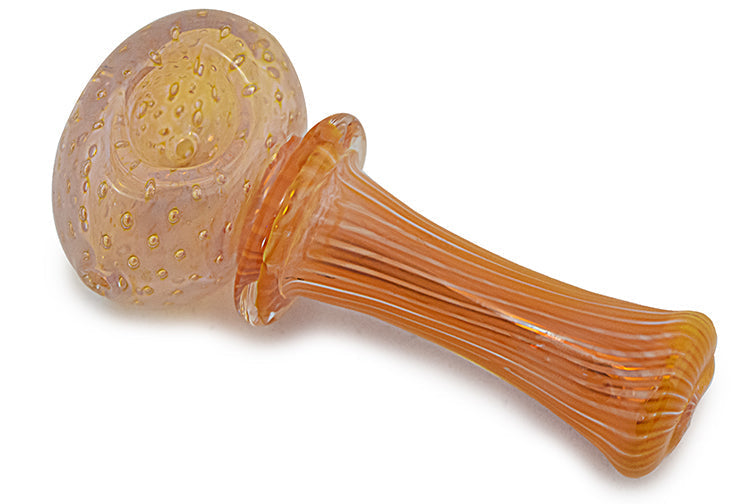 Lustrous Silver and Gold Fumed Glass Pipe