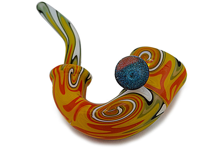 Vibrant Wig Wag Glass Sherlock Pipe