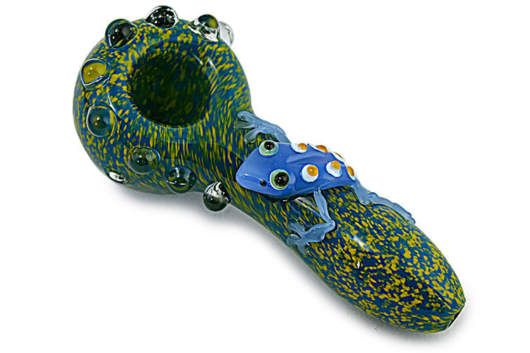 Artful Frog Glass Hand Pipe