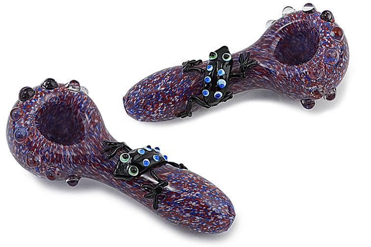 Artful Frog Glass Hand Pipe