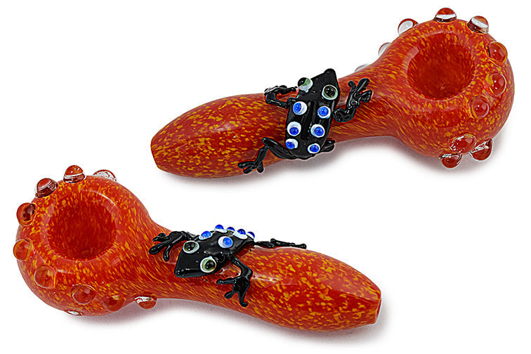 Artful Frog Glass Hand Pipe
