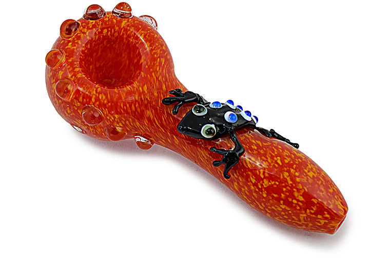 Artful Frog Glass Hand Pipe