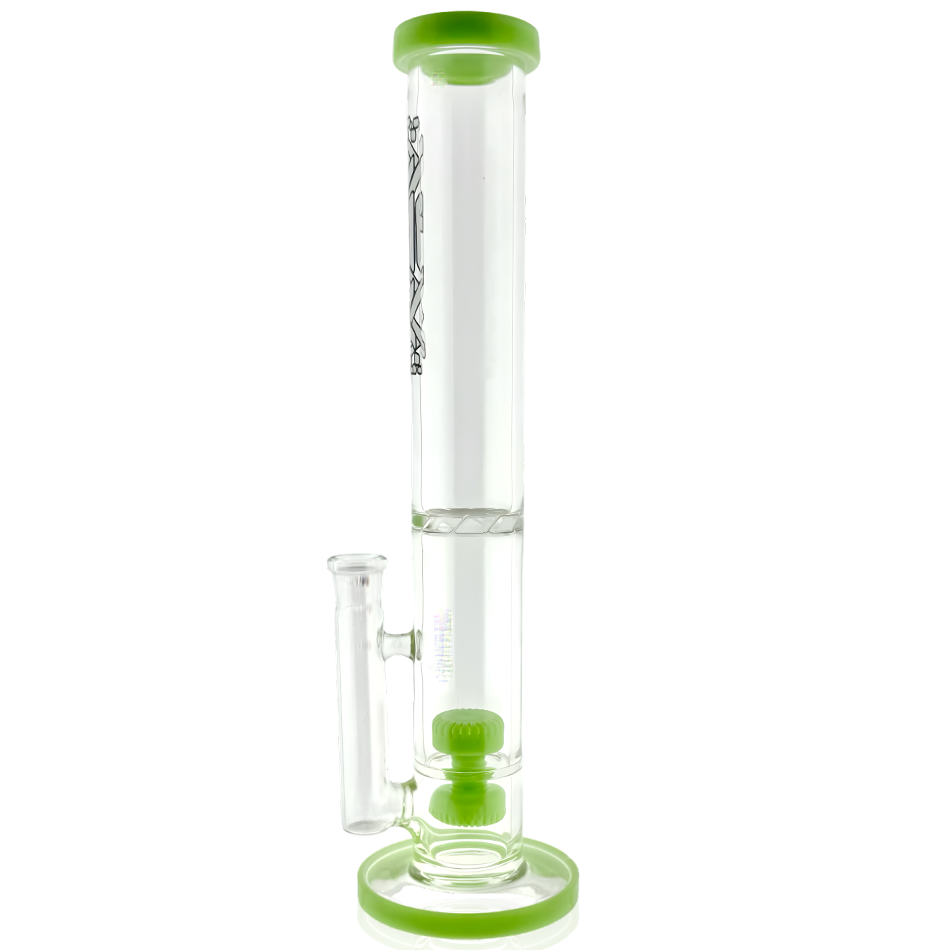 AFM 13″ Double Puck Straight Tube Bong