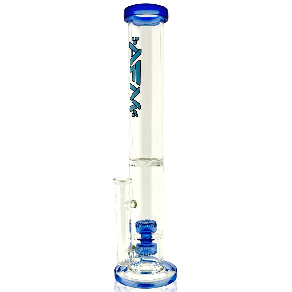 AFM 13″ Double Puck Straight Tube Bong