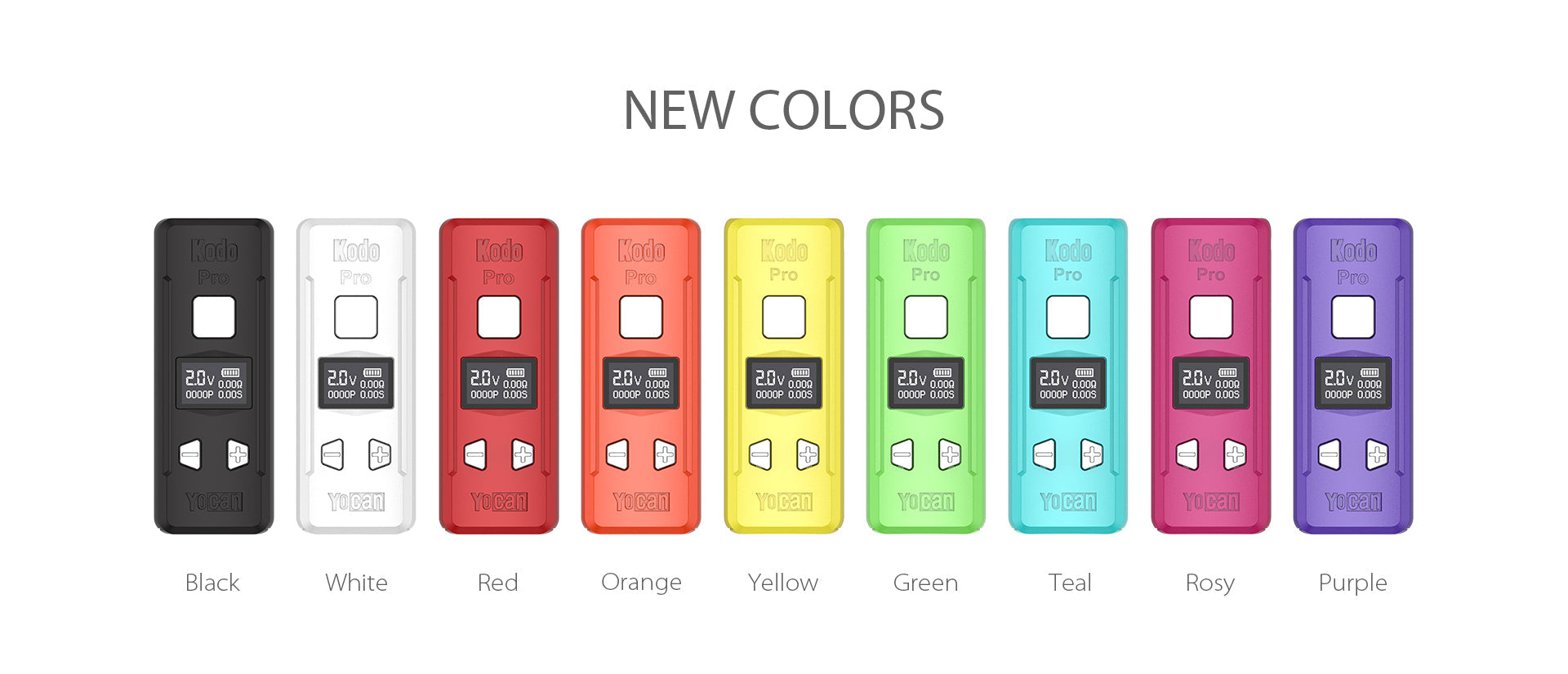 Yocan Kodo Pro 510 Battery - New Vibrant Hues