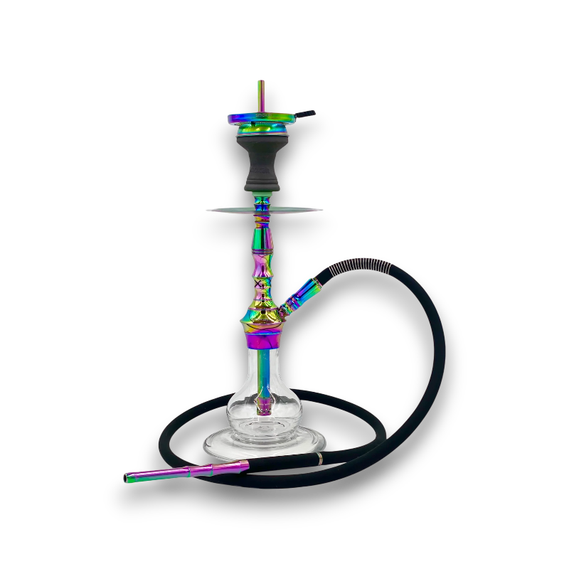 Striking Alpha 21-inch Hookah with Oil Spill Design