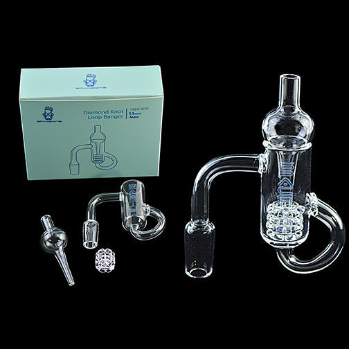 Diamond Knot Loop Banger Kit with Gray Carb Cap